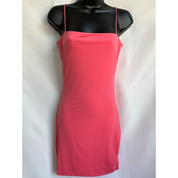 Love Tree Barbiecore Pink Spaghetti Straps Bodycon Mini Dress Size M Barbie Cute - Picture 1 of 9